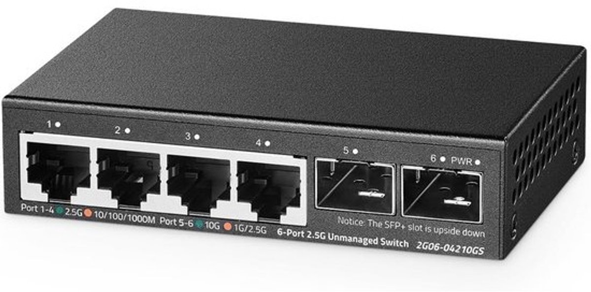 Multi-Gigabit Switch met 5 poorten - 2,5G en 1G Ethernet