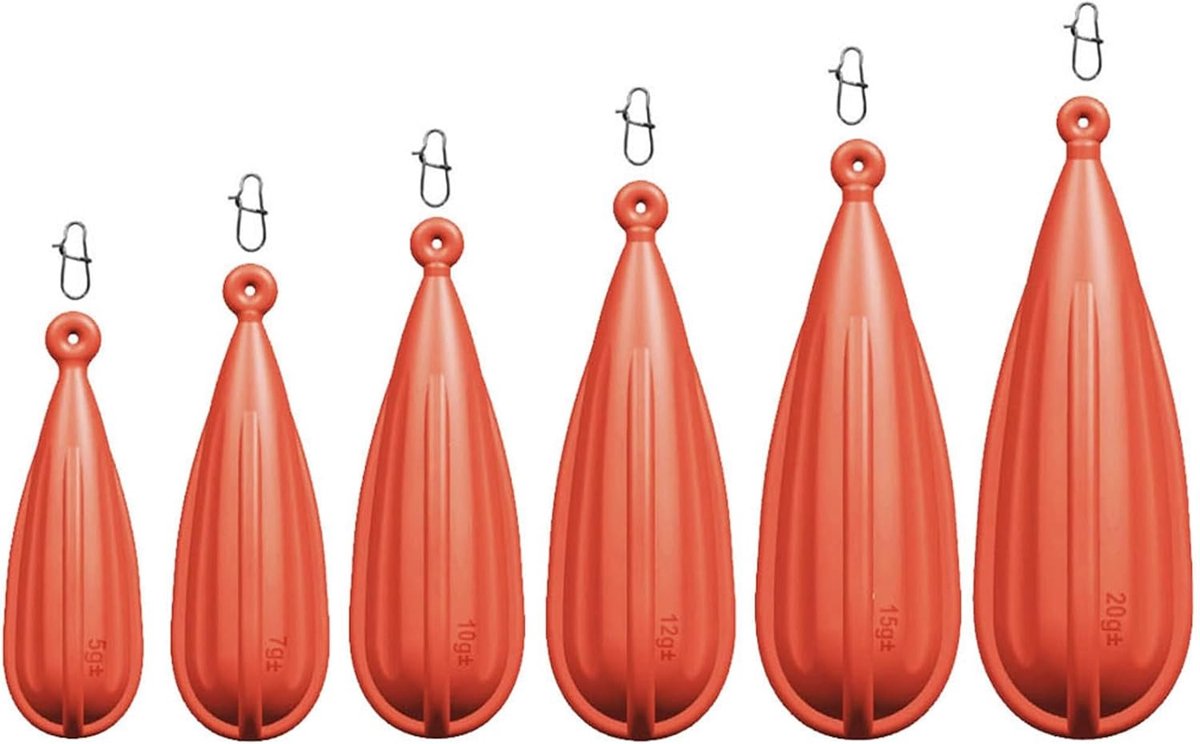 Draagbare Vissen Aas Rigs - Lichtgewicht Plastic Gewichten voor Efficiënt Werpen en Casting Acties, Set van 6 Stuks