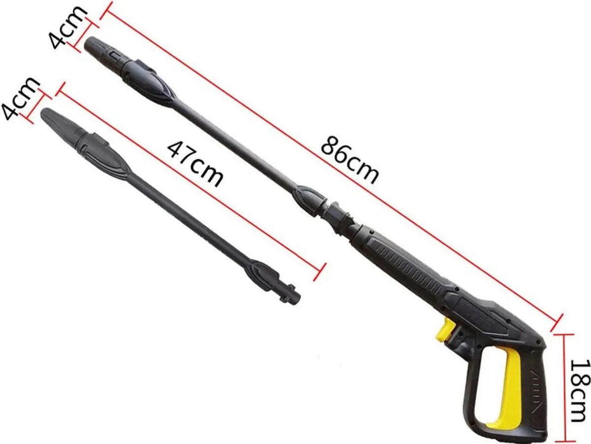 Hogedrukspuit Geschikt voor sproeikop en draaibare sproeikop, Geschikt voor Kärcher K2-K7 hogedrukreinigers.