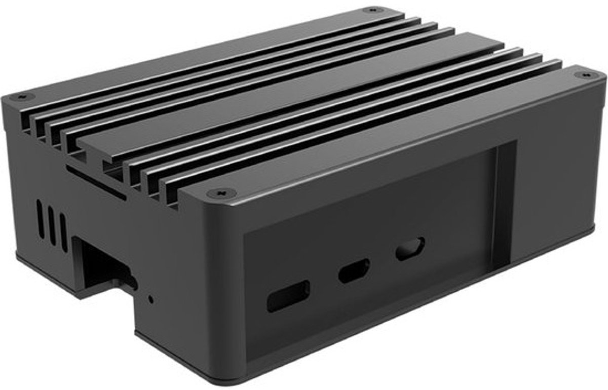 Aluminium Raspberry Pi 5 Behuizing met Koellichaam en Passieve Koeling