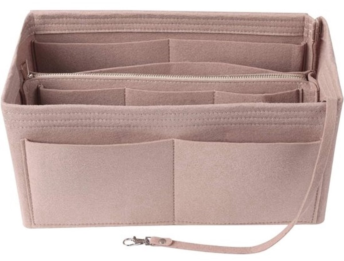 Vilttas met meerdere compartimenten - Grote make-up organizer en toilettas voor dames