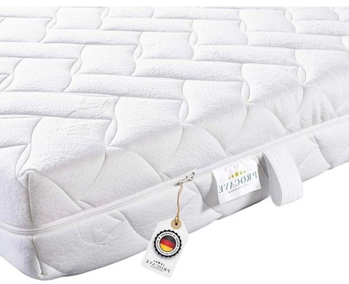 Matrashoes Aloe Vera - Matrasbeschermer Gewatteerd - Hygiënisch Slapen - 4-zijdig Rits - 90x200cm - Wit