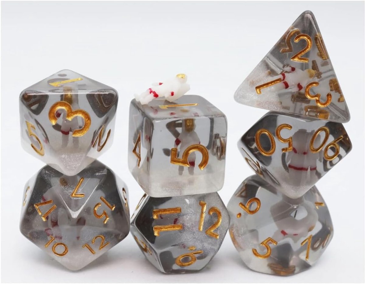 Foam Brain Games dobbelstenen set astronaut - RPG dobbelstenen.