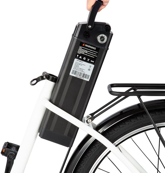 DYU C6 E-Bike - 26 inch - 43km actieradius - 250W motor - 36V 12,5Ah accu - Dubbele schijfremmen - Maximaal laadvermogen 120 kg - wit van DYU — afbeelding 4