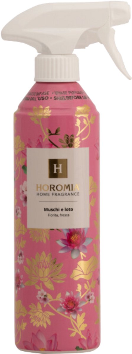 Horomia Huisparfum Muschi e Loto 500 ml - Roomspray - Interieurspray - Kamergeur