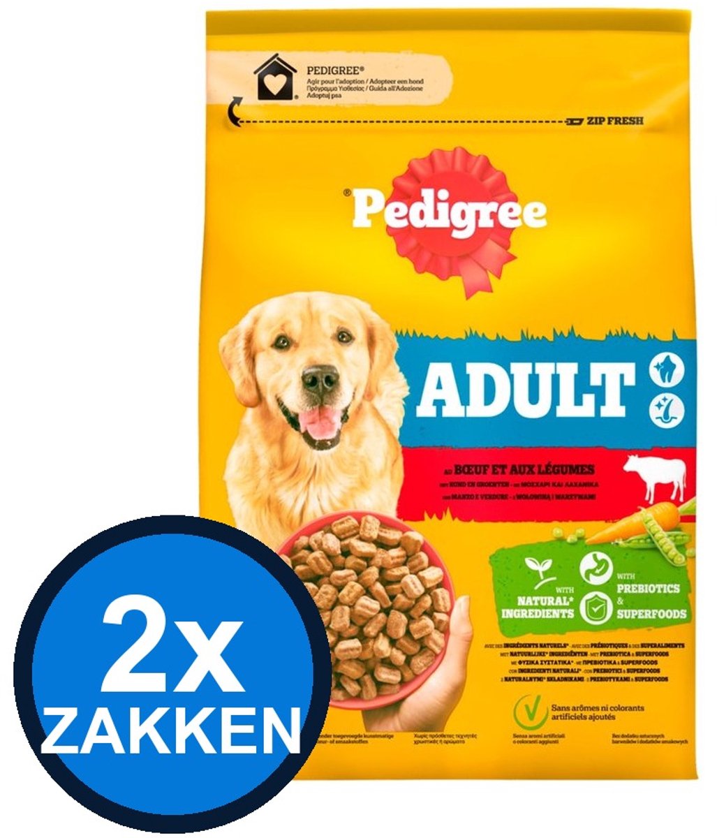 Pedigree Pedigree - Droog Adult Rund - Hondenvoer Droogvoer - 2.6 kg