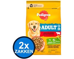 2x Pedigree - Droog Adult Rund - Hondenvoer Droogvoer - 2.6 kg