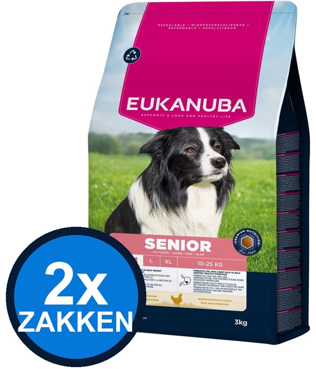 Eukanuba Eukanuba Senior Medium Kip - Hondenvoer Droogvoer - 3 kg