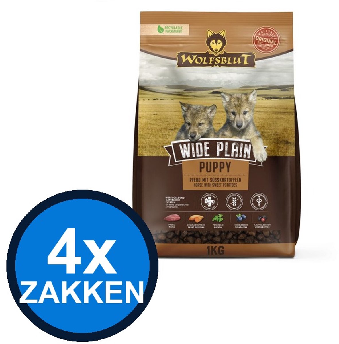 Wolfsblut Wolfsblut - Puppy Wide Plain - Hondenvoer Droogvoer - 1 kg