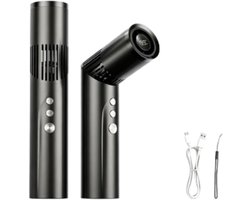 LISM-Oplaadbare, draagbare 3-in-1 turboventilator met snelheden van 1 tot 199 toeren per minuut en digitaal display, 12 uur gebruiksduur, perfect zomercadeau Geschikt voor vrouwen (zwart).