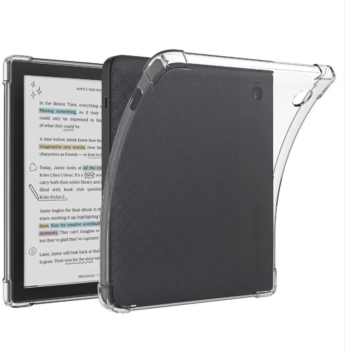 Schokbestendige TPU Hoes Transparant Geschikt voor Kobo Libra Colour - Shockproof Back Cover Doorzichtig