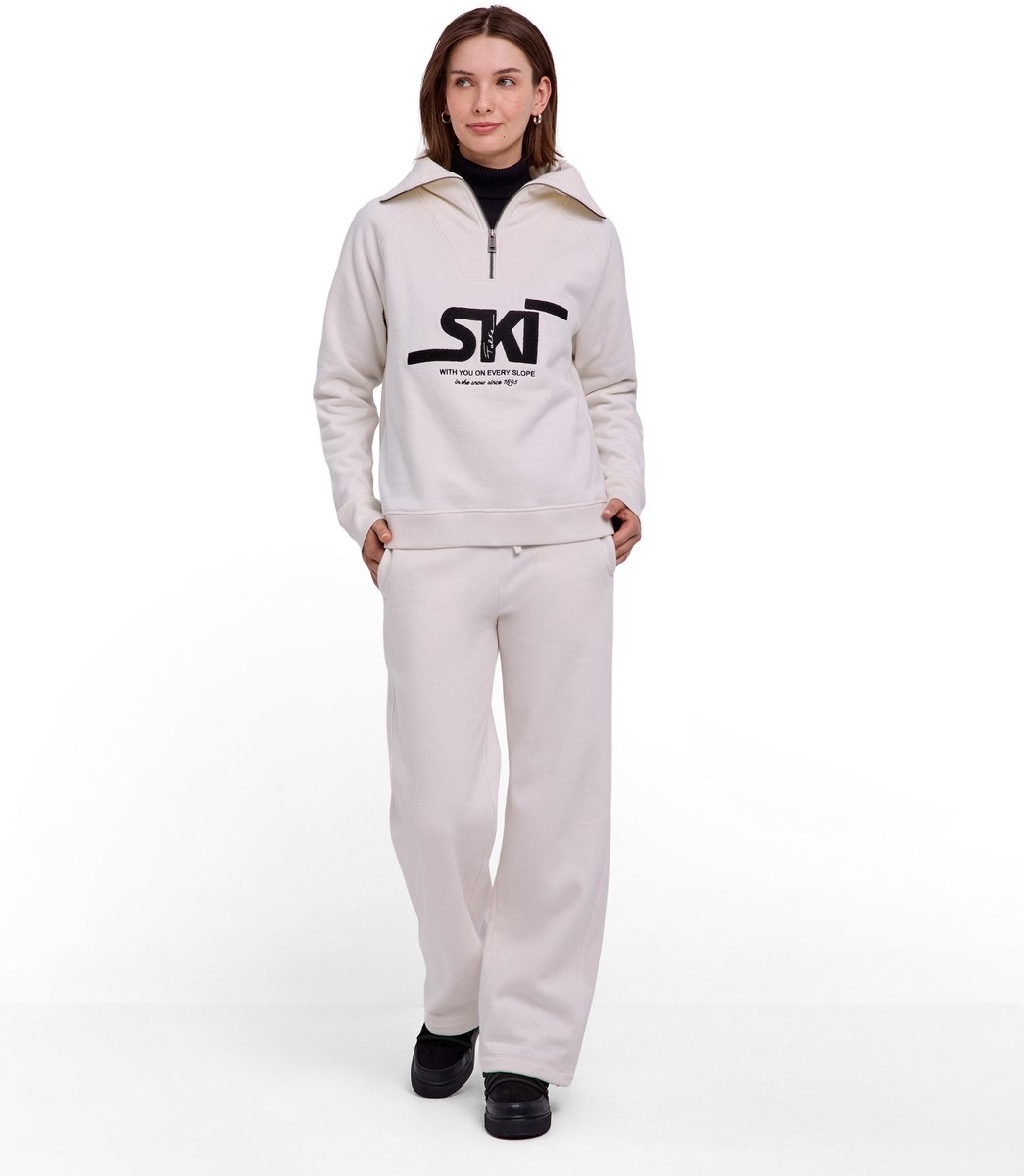 FALKE Ski Soft Sweat Troyer verwarmend katoen cardigan dames Wit