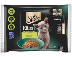 Sheba Natvoer voor Kitten Pouch 4x85g