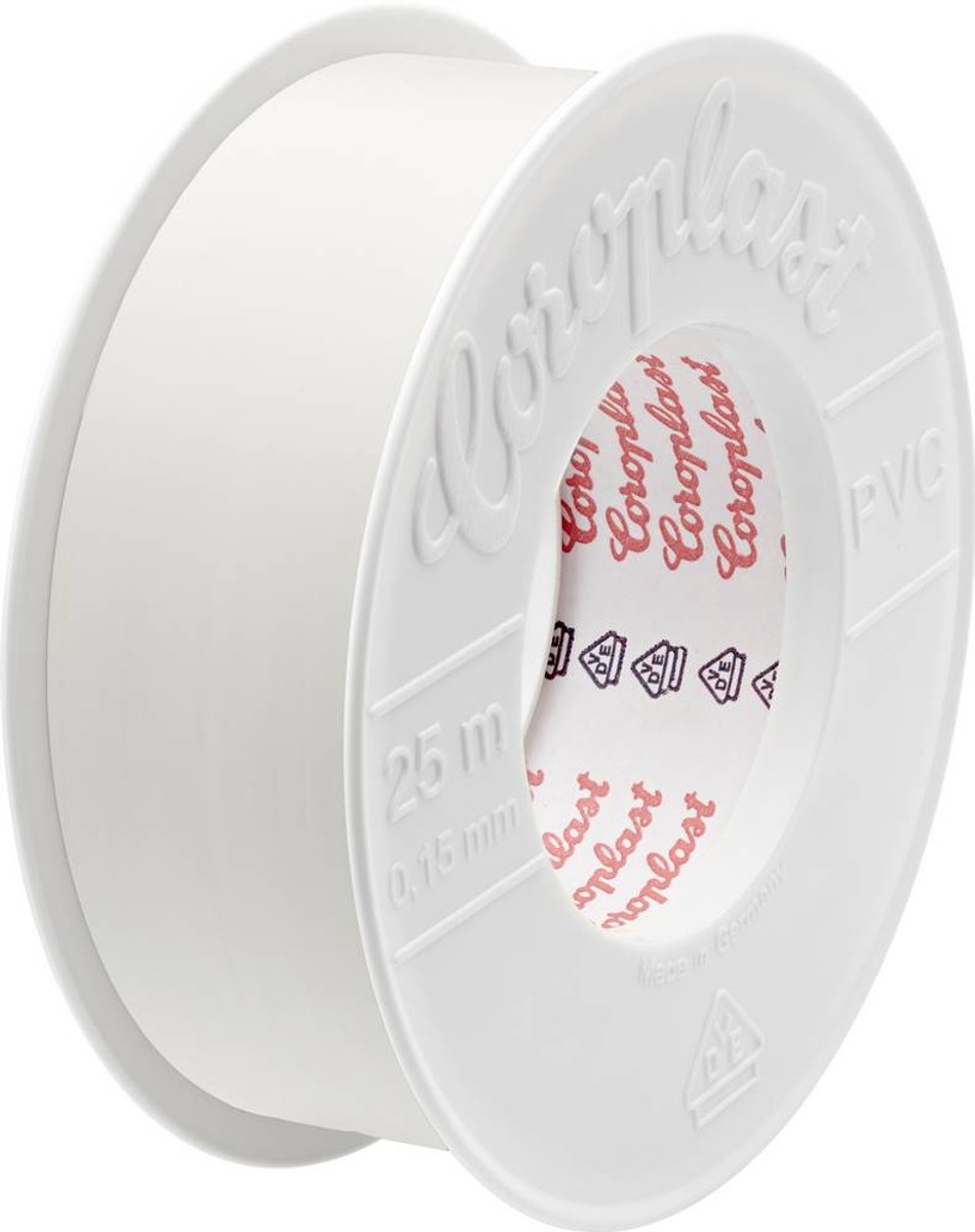 Coroplast 302 PVC 265966 Isolatietape Wit (l x b) 25000 mm x 30 mm 1 stuk(s)