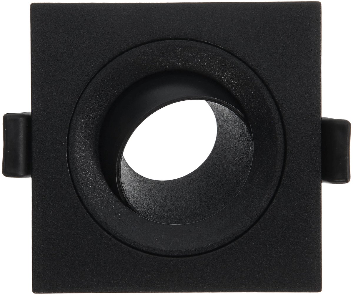 VITO Riko-SR - Vierkante Verstelbare Inbouwspot GU10 fitting - 75mm - Zwart - Draaibare Plafondspot