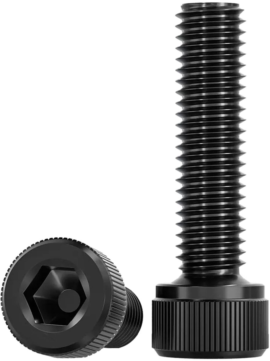 Cylinder Head Schroeven M6 x 25 mm - 20 Stuks, Volledige Draad, Roestvrijstaal met Zwarte Oxide Afwerking, Ideaal voor Motoren en Machines