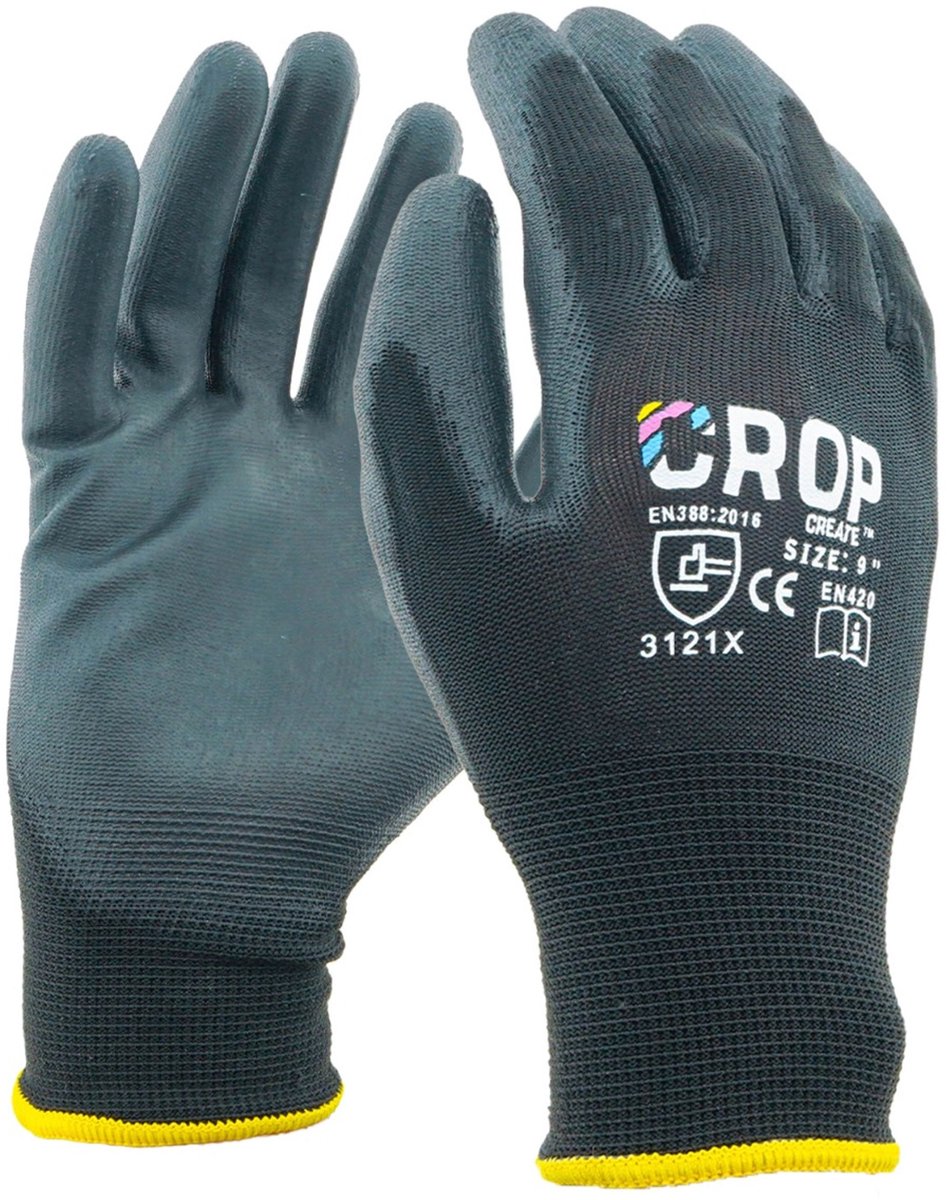 CROP PU Werkhandschoenen - XL
