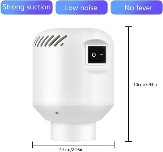 Vacuum Bags Electric Air Pump, 220V 55W Powerful Vacuum Pump for Vacuum Compression Bags，wit van Longzhou. — afbeelding 4