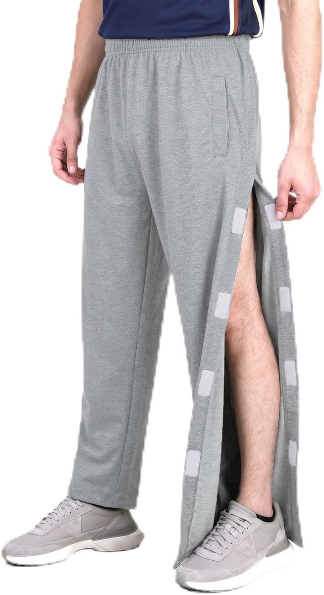 Dailygoods - BWBIKE Katoenen joggingbroek voor heren, met zijdelingse klittenbandsluiting, comfortabele sportbroek, trainings- en vrijetijds-sweatpants met zakken