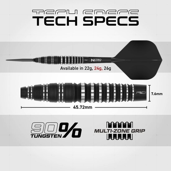 Red Dragon Sable Black Bomb Switch Point 90% - Dartpijlen van Red Dragon — afbeelding 4