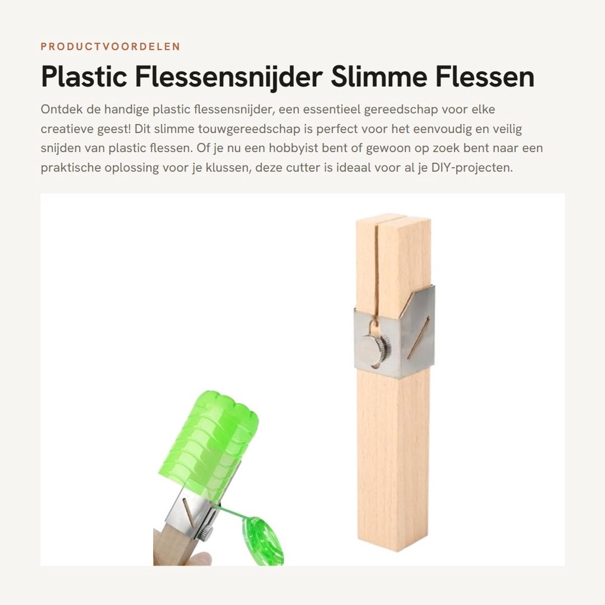 Dailygoods- Flessensnijder - Plastic - Handgereedschap - DIY - Cutter - Slimme Touw Cutter - Fles Cutter