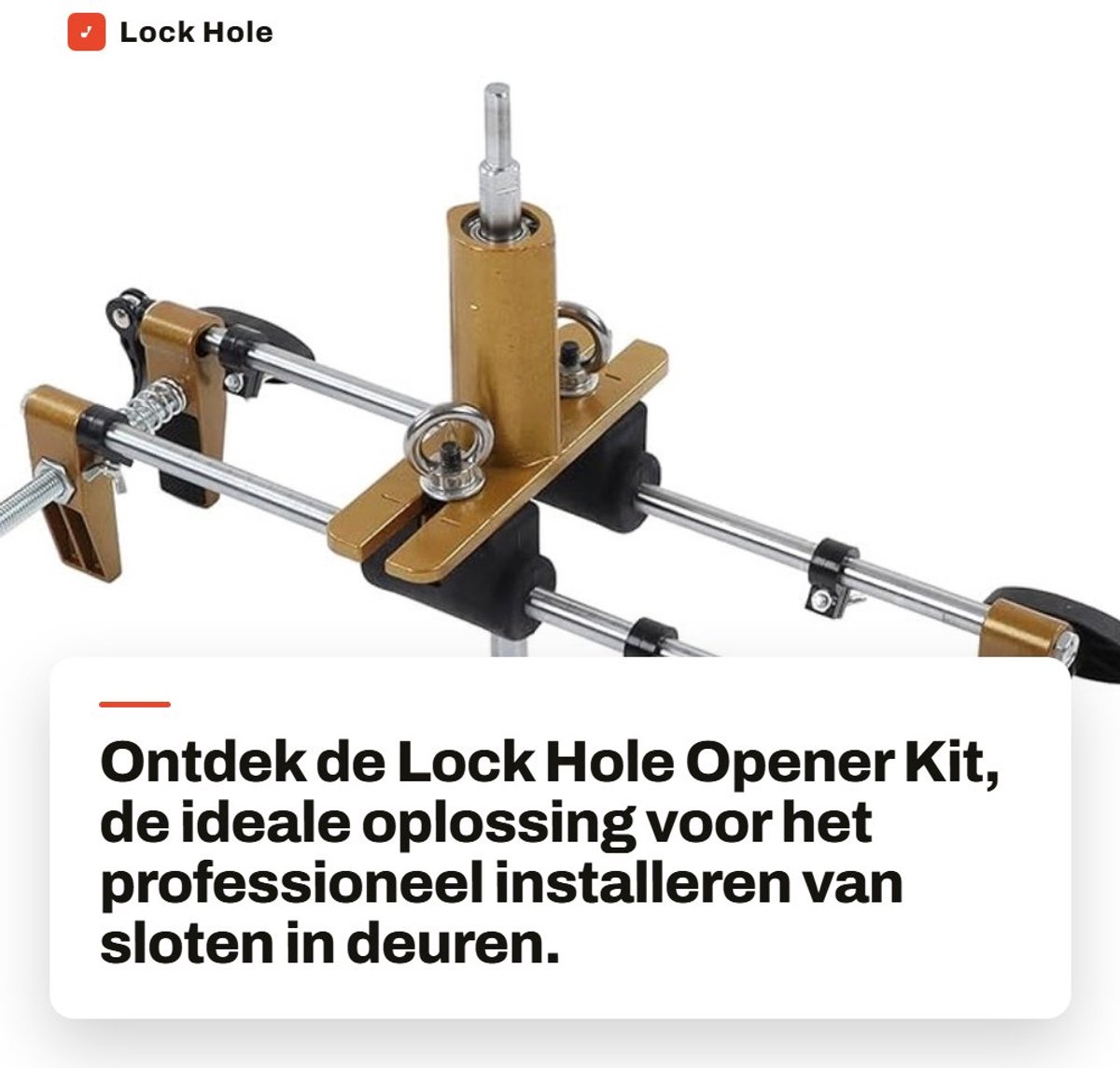 Dailygoods- Slotboor Set - Montagegat Locator - Voor Deur/Slot - Dubbele Glijrail - Hoogwaardige Kwaliteit - Voor Thuisgebruik - Slotboorset