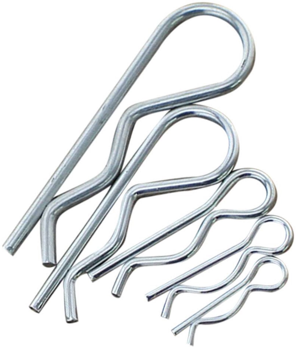 Dailygoods- Splitpennen R-type 100 stuks - Koolstofstaal - Bevestigingselementen - Mechanische verbinding - Veersplinten - M1,8x35mm - Bevestigingsclips