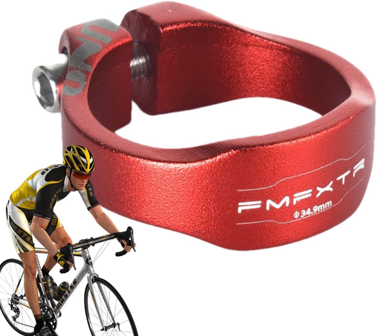 Zadelpenklem - Zadelpen Adapter - Fiets Onderhoud - Snel Ontgrendel Mechanisme - 349 mm - Rood