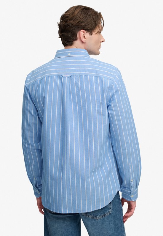 Superdry - Preppy Oxford Overhemd Relaxed Pasvorm - Heren - Lange mouwen shirts