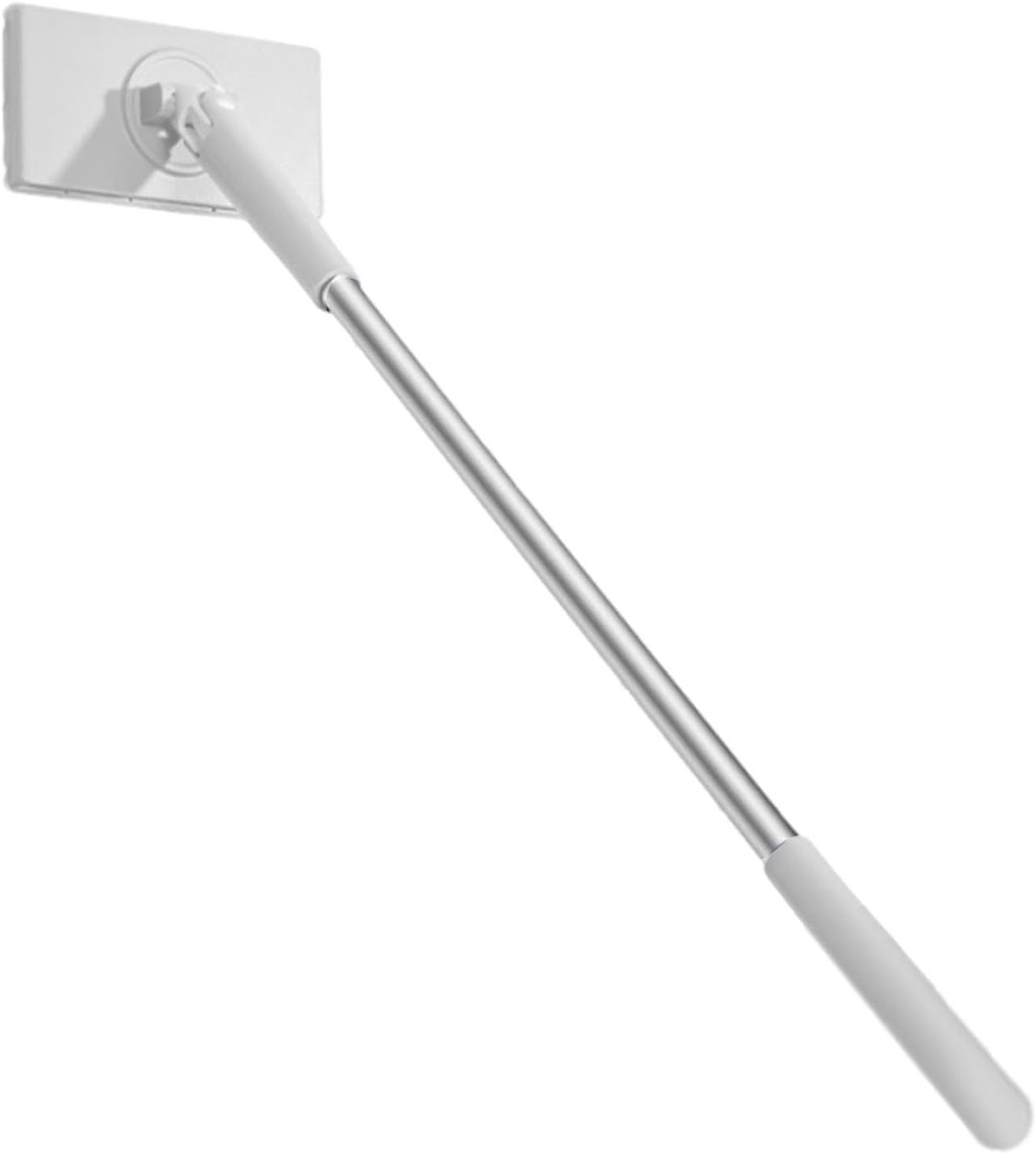 Vloerreinigingsdweil - Platte schrobber - Efficiënt schoonmaken - 360 graden draaibaar - 8x16x71cm - Wit