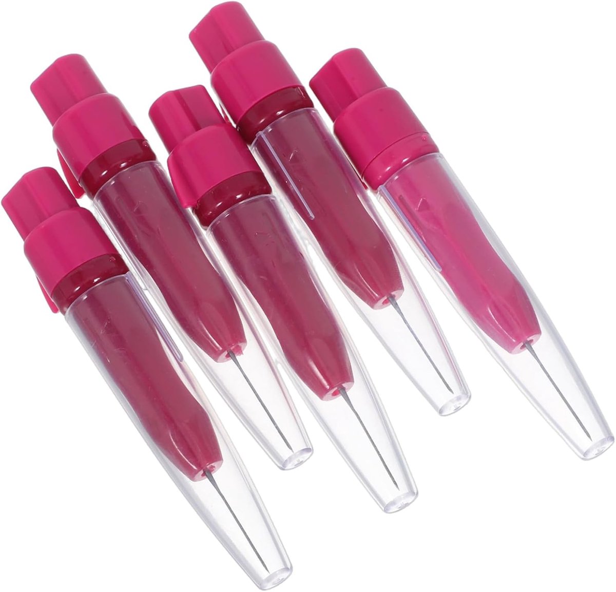 Borduurviltnaalden Set - Viltgereedschap - Wolvilten Knutselen - Ergonomische Handgreep - 5 Stuks - Roze