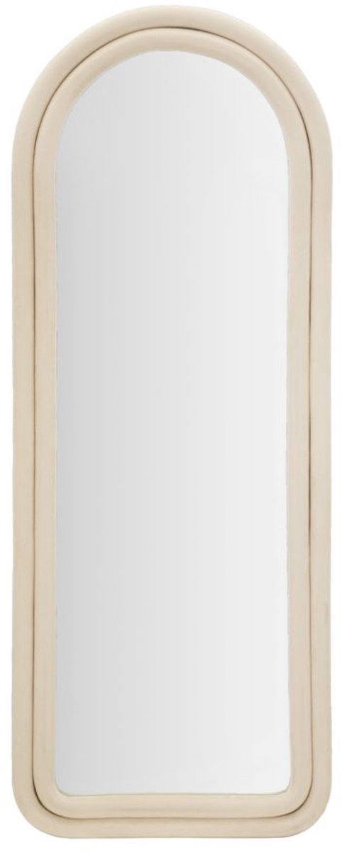 Mauro Ferretti Spiegel Cloe Cream Velvet 60×4×160 cm Crème