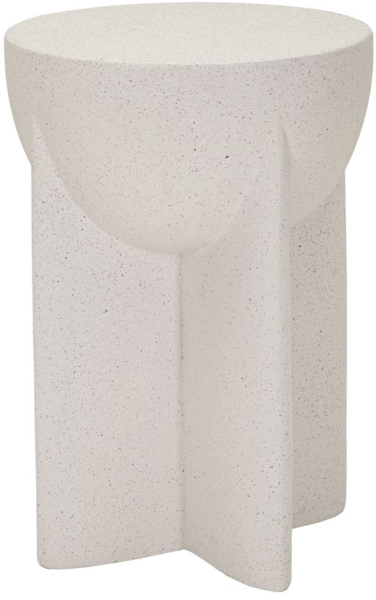 Mauro Ferretti Bijzettafel History End Table Ø 33,5×48,5 cm Crème