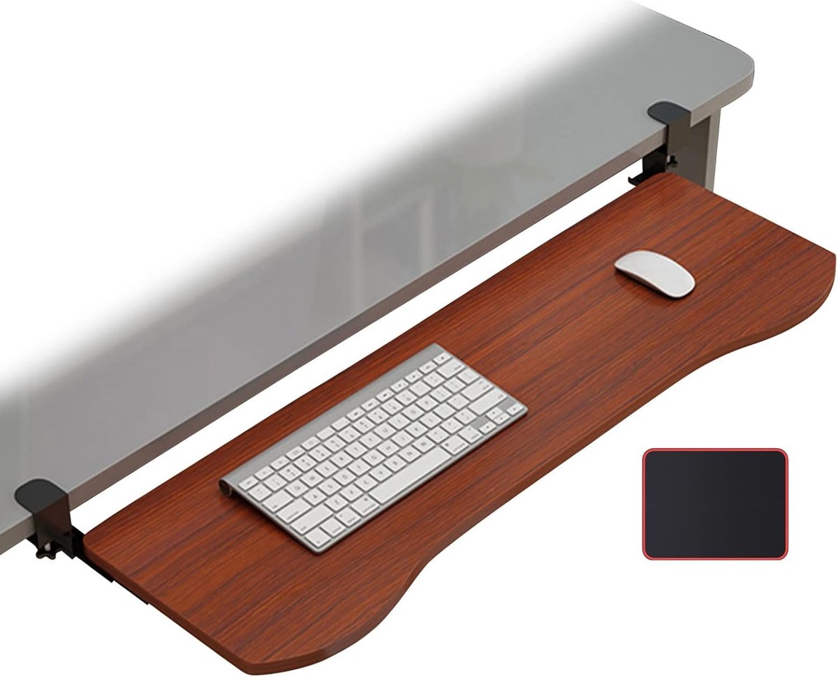 Toetsenbordlade - Bureau Lade - Comfortabel Werken - Soepel Schuifmechanisme - 52/65/75 cm - Zwart