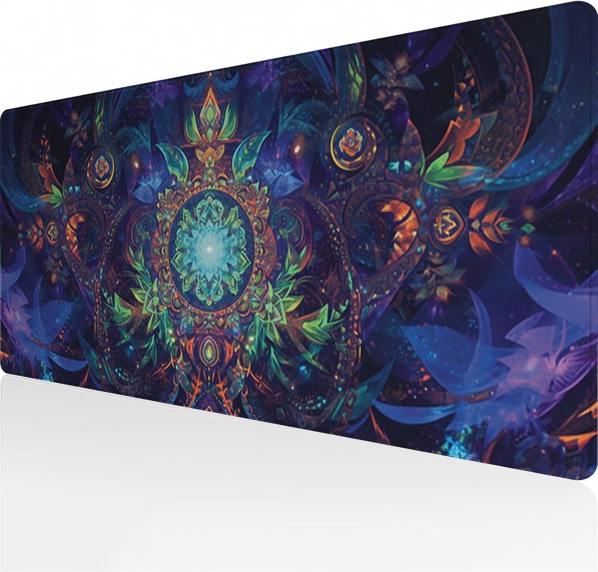 Grote Muismat - Bureauonderlegger - Precisie Werk - Antislip Basis - 150x80 cm - Blauw Groen Bruin