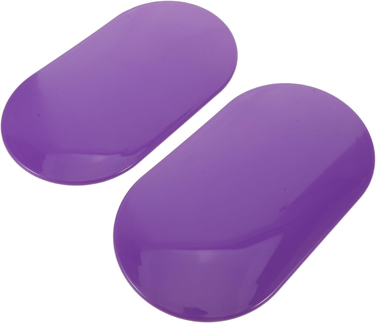 Fitness Schijven - Oefen Gliders - Core Training - Dubbelzijdig Gebruik - 23x13 cm - Paars