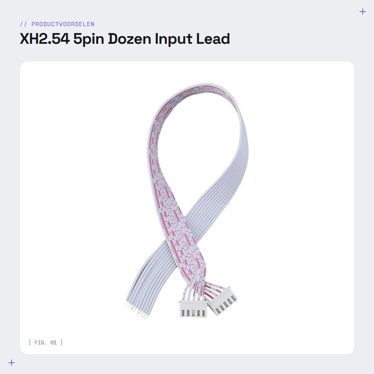 Dailygoods- Input Lead 300mm - Xh2.54 Connector - 2 Stuks - Geschikt