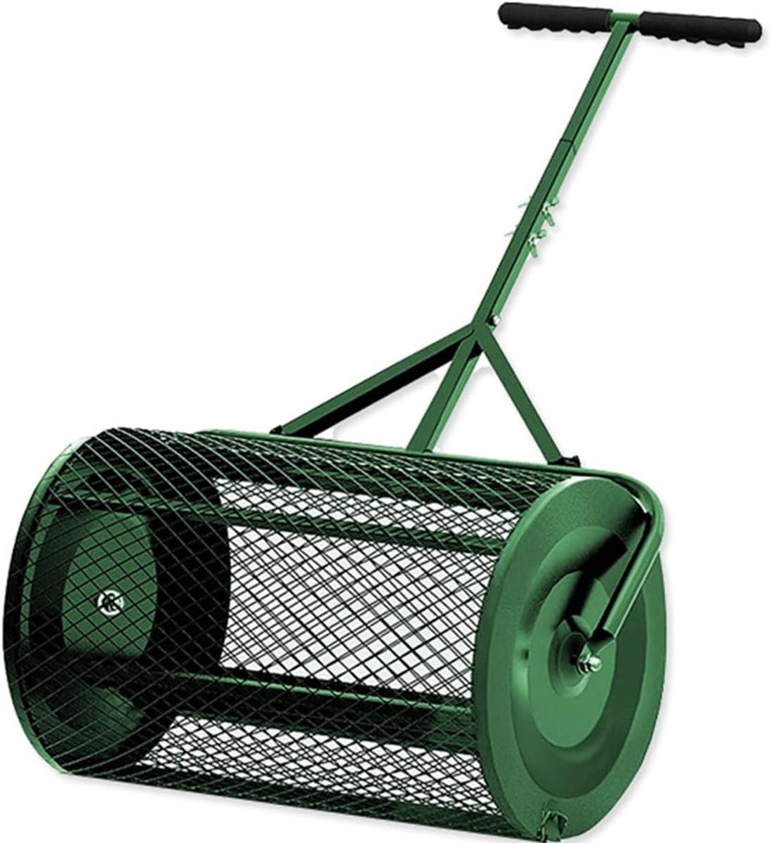Compost strooier - Veenmos strooier - Gazon onderhoud - Verstelbare handgreep - 40 x 60 cm - Groen