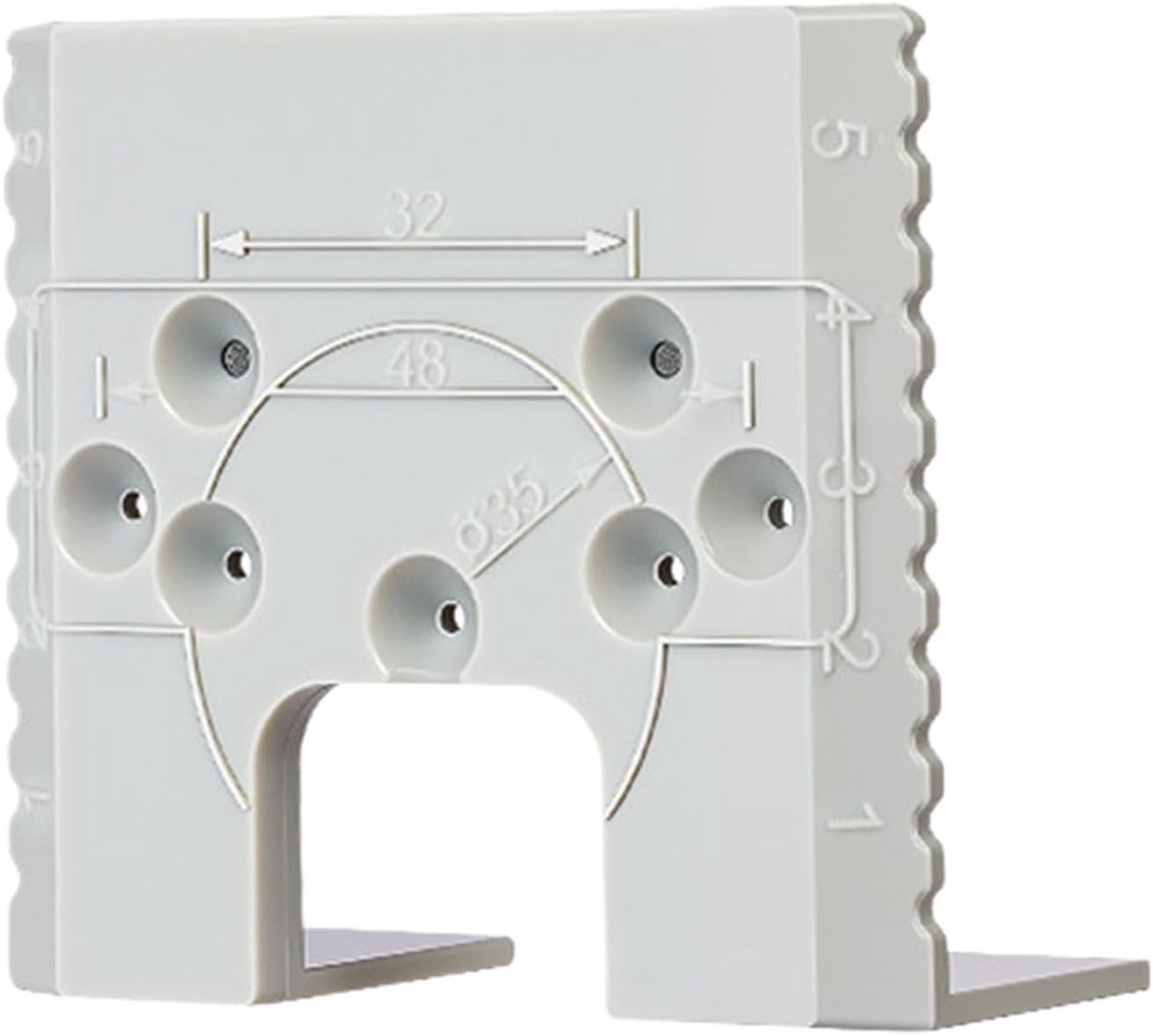 Scharnierinstallatie Hulp - Deur Sjabloon - Kast Deuren Monteren - Magnetische Precisie - 2 mm - Grijs