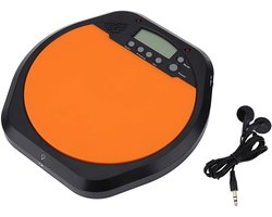Electronic Drummer - Drum Practice Pad - Metronoom voor Beginners - Zwart & Oranje - Geschikt voor Thuis - 20 x 20 cm