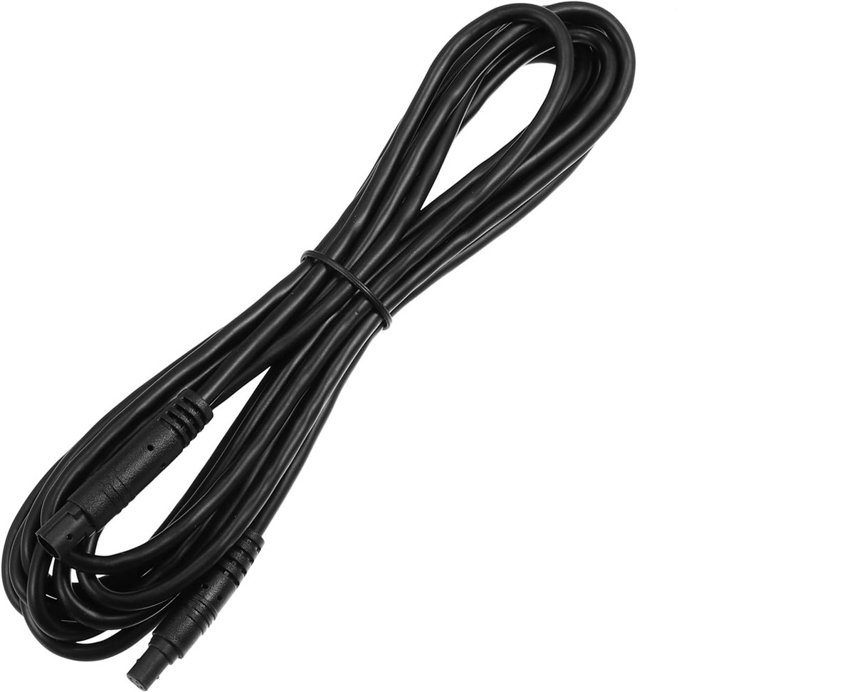 Dailygoods- Achteruitrijcamera Verlengkabel 300 cm - 5-pins Kabel - Eenvoudige Installatie - Geschikt voor Dashcamera - Zwart - PVC Materiaal - Camera Kabel