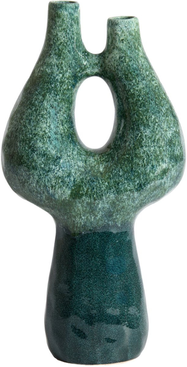 Light & Living Light&living Vaas deco 24x12x46 cm KATHA keramiek petrol Blauw