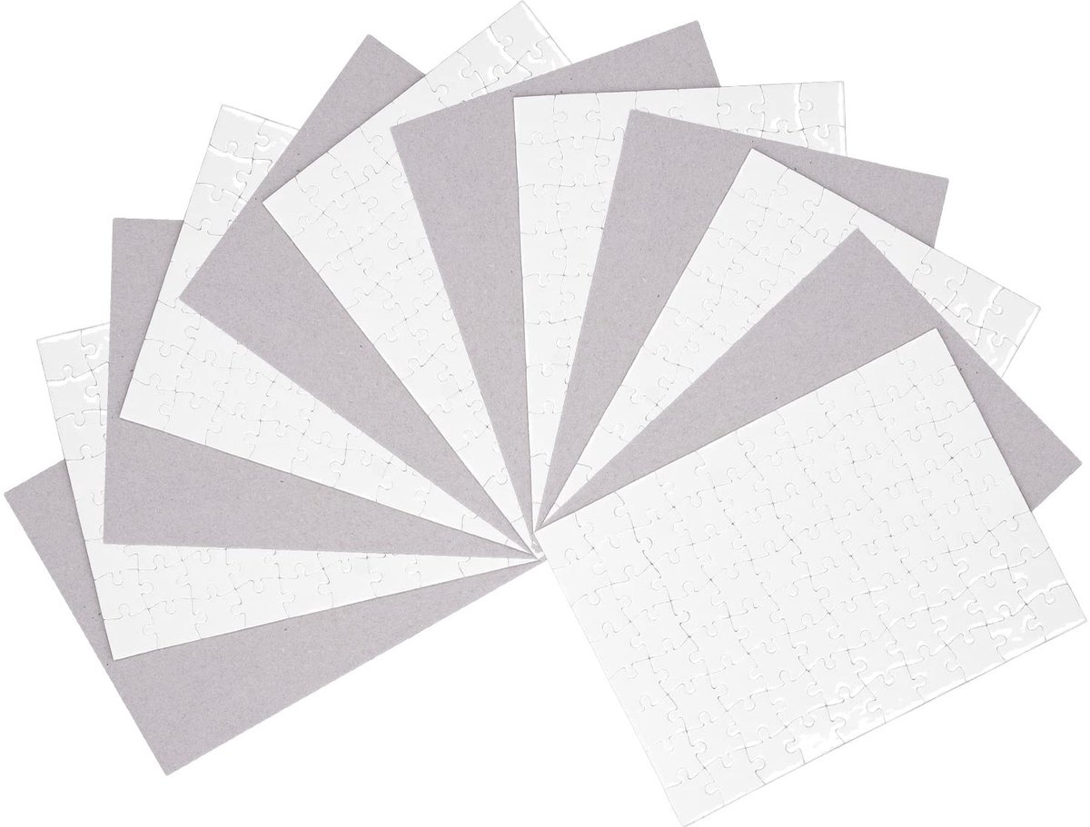 Dailygoods - Set van 6 Sublimatie Blanks Puzzels voor Creatieve Projecten