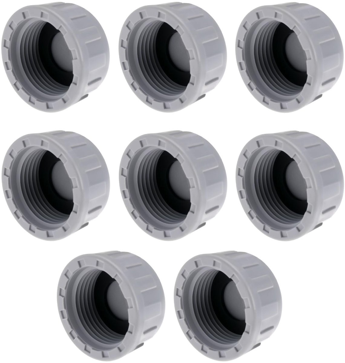 Dailygoods- Pijpverbindingen 32mm - 8 Stuks - PVC - Verzegelde Cap - Afdichtpluggen - Geschikt voor Tuinen - Corrosiebestendig - Pijpafsluiter