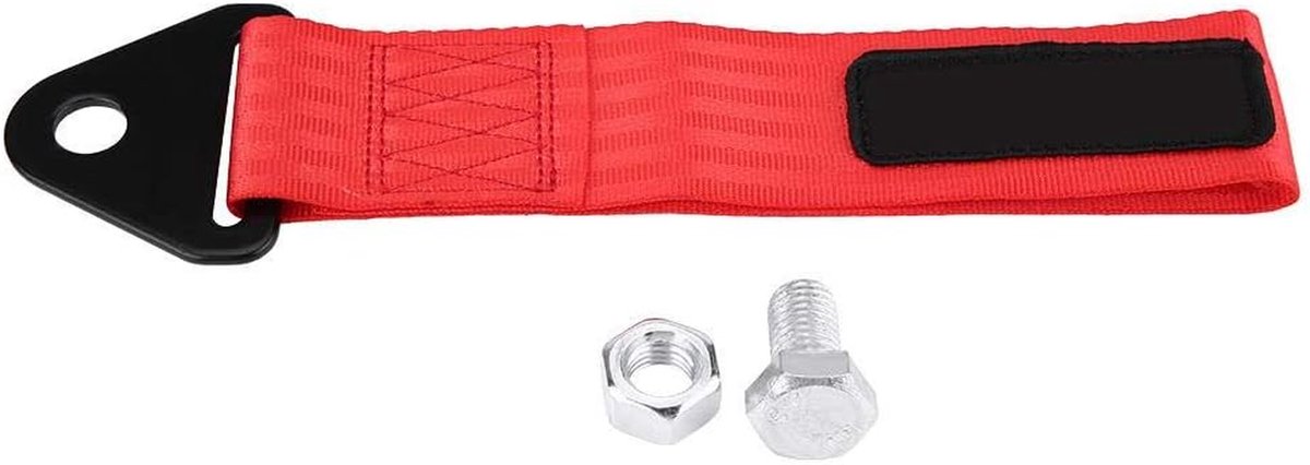 Sleepkabel - Lierkabel raceauto - Voertuig verplaatsen - Sterk nylon materiaal - 47 mm bandbreedte - Rood