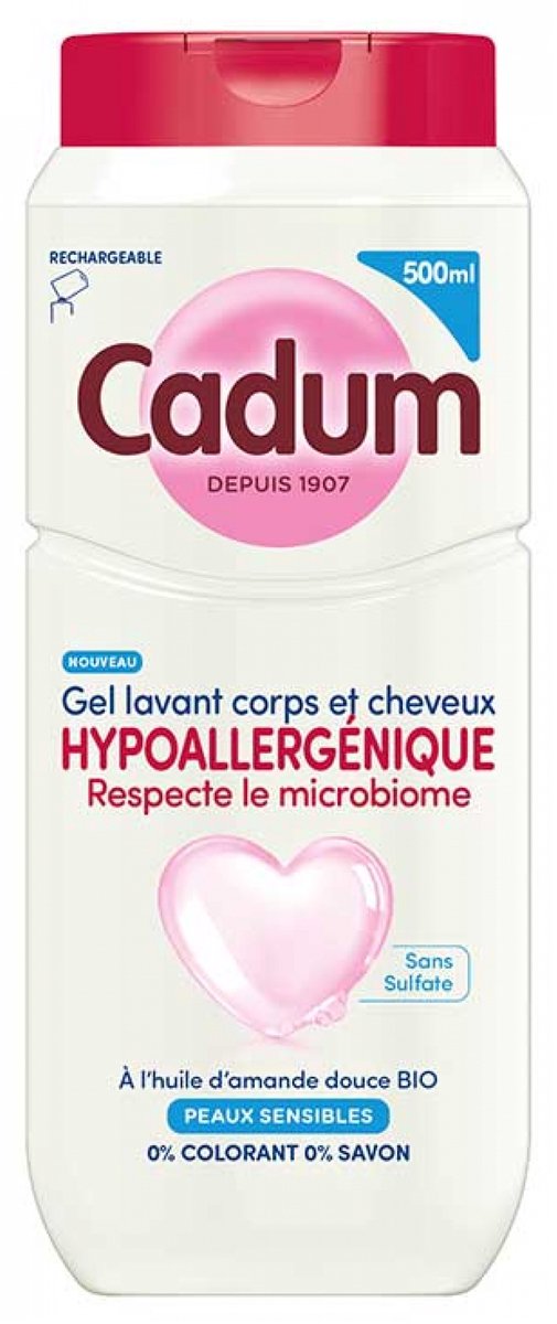 Cadum Wasgel voor Lichaam en Haar Hypoallergeen 500 ml