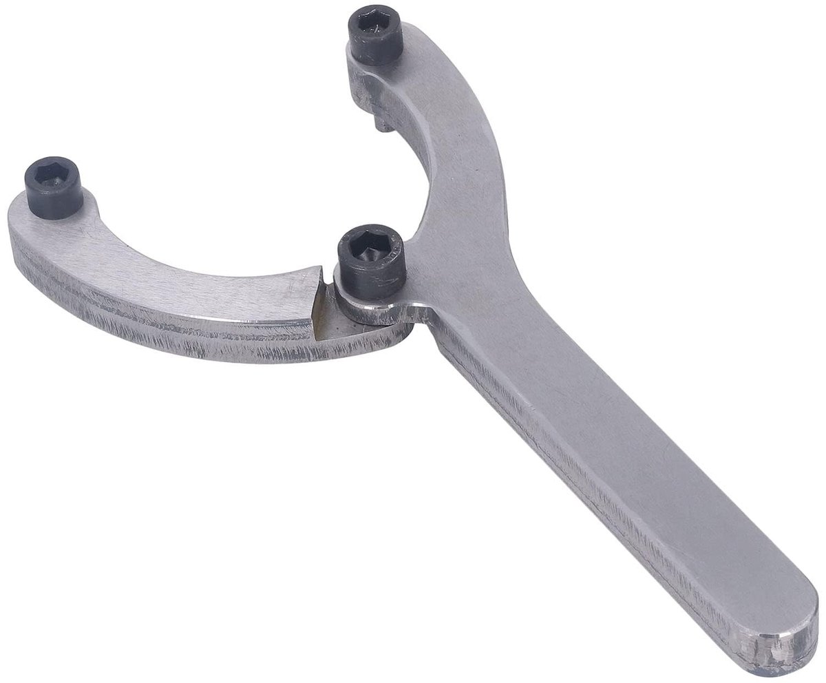 Dailygoods- Wartelmoersleutel Verstelbaar - Gelegeerd Staal - Sleutel voor Graafmachine - Oliekeerringsleutel - Afmetingen 20-210 mm - Duurzaam ontwerp