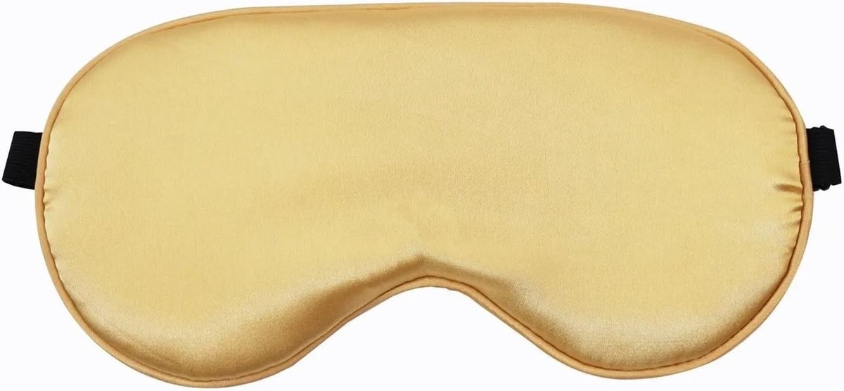 Slaapmasker Zijde - Oogmasker Zacht - Ontspannen Slapen - Ergonomisch Ontwerp - 1 Eenheid - Goud