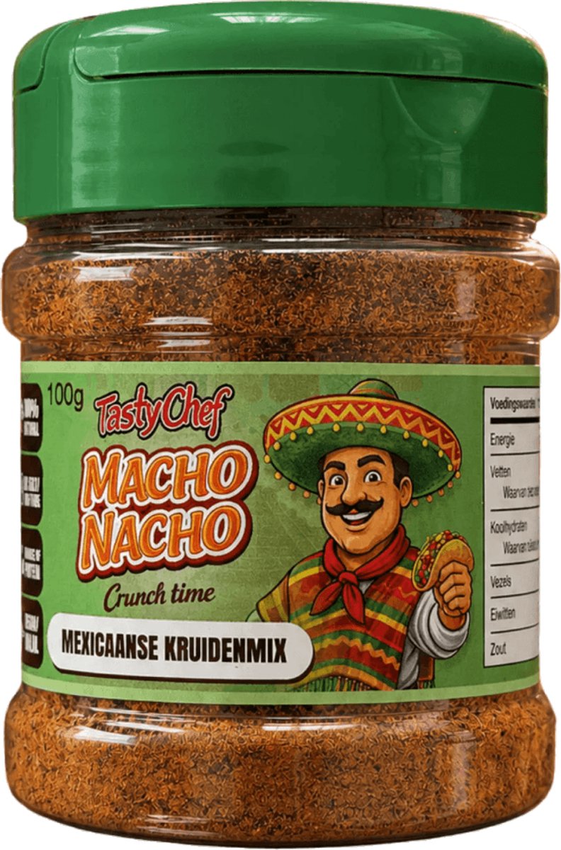 TastyChef Macho Nacho - Mexicaanse Kruidenmix voor nacho's & taco's