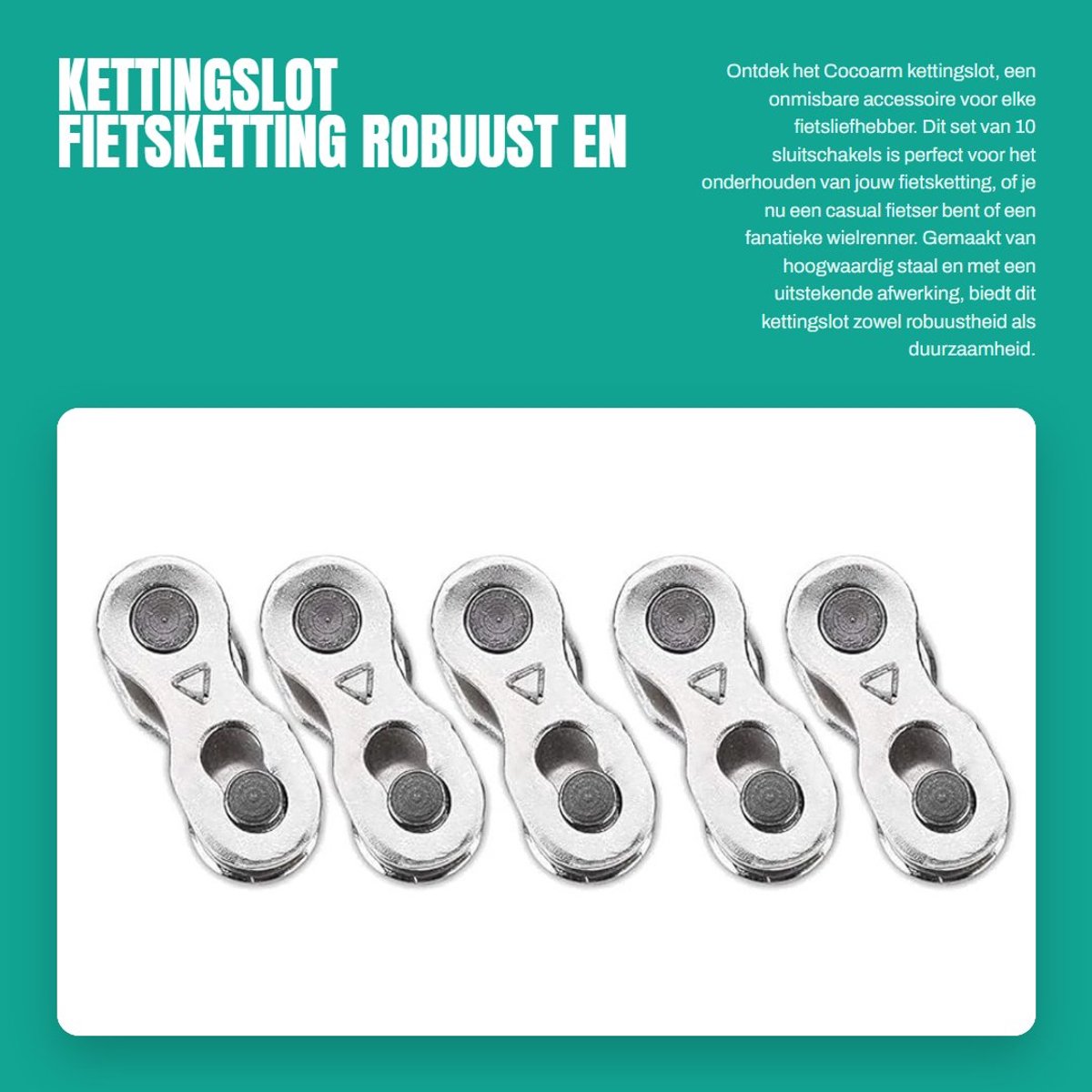 Dailygoods- Kettingslot 10 Stuks - Hoogwaardig Staal - Robuust/Duurzaam - Treksterkte 950 kg - Snelsluitontwerp - Fietsketting Accessoire - Fietskettingschakels